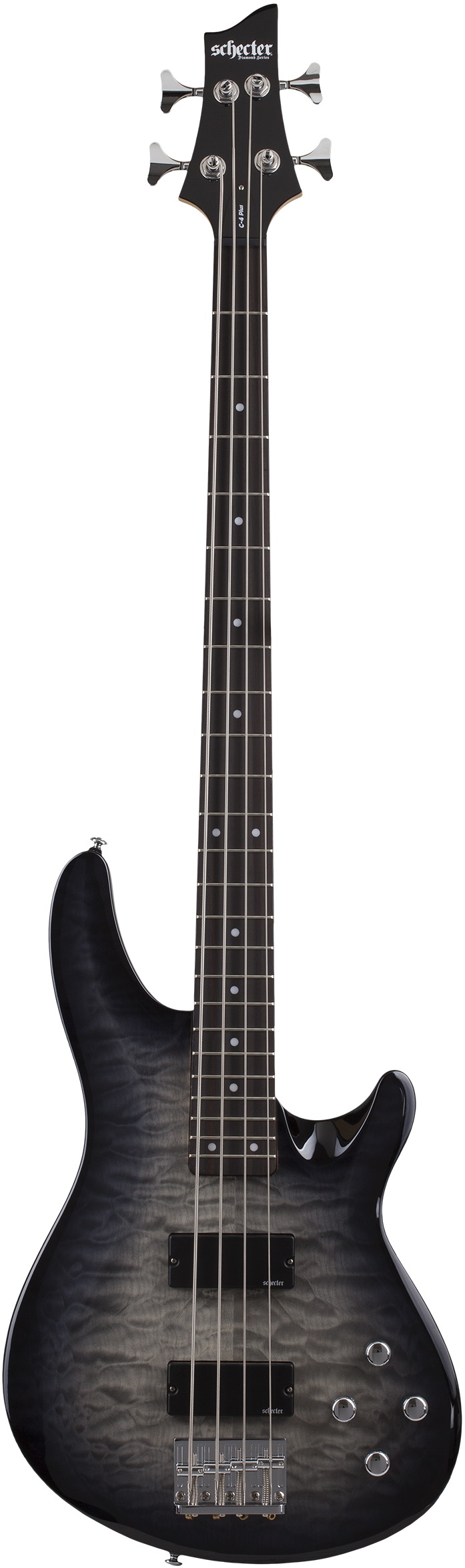Бас-гитара SCHECTER C-4 PLUS CB, 4 струны, липа/стеганый клен, 24 лада