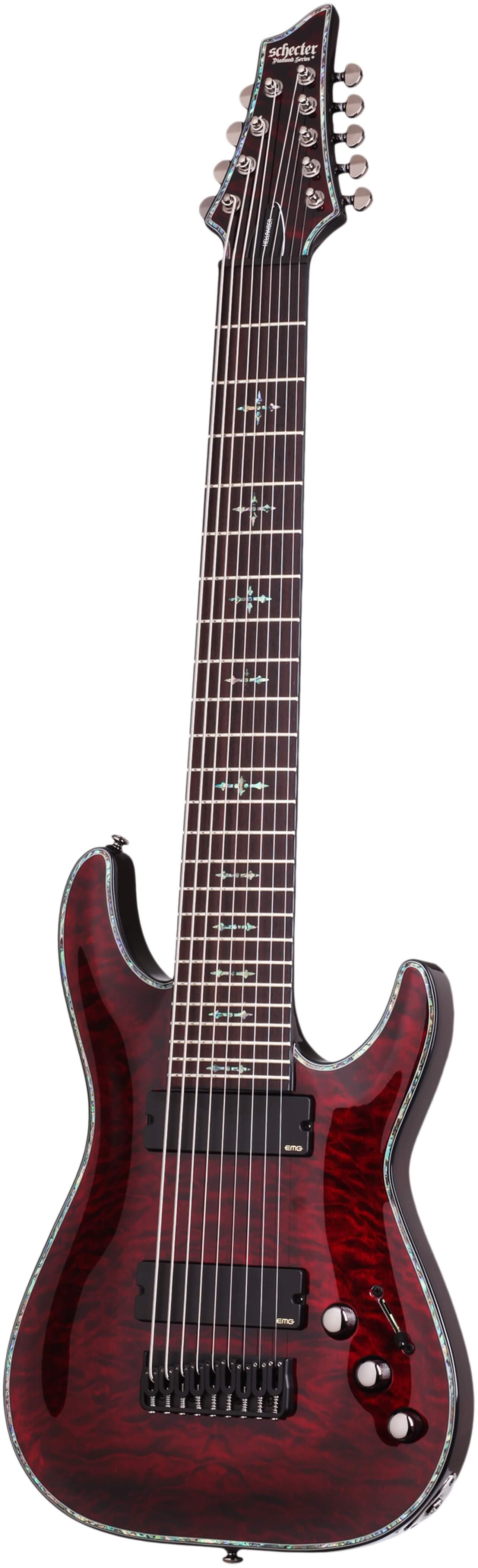 Электрогитара SCHECTER HELLRAISER C-9 BCH, 9 струн, красное дерево, 24 лада