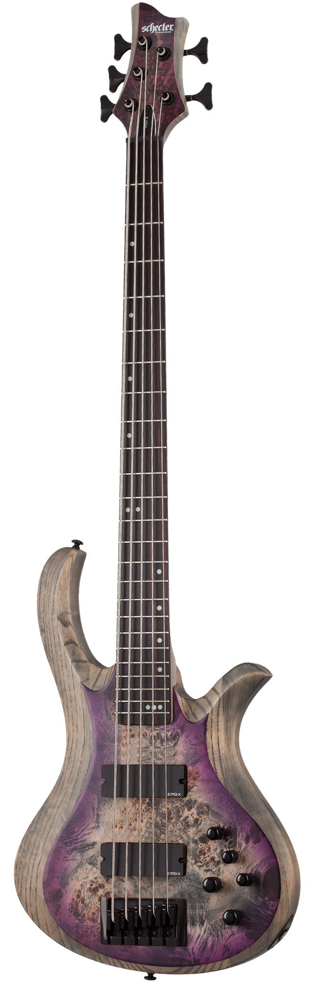 Бас-гитара SCHECTER [RIOT-5 ARB] бас-гитара 5-струнная, корпус: болотный ясень с топом из капа, гриф: клён/орех со вставками из углеволокна, накладка черное дерево, 24 лада, цвет: Aurora Burst (ARB)