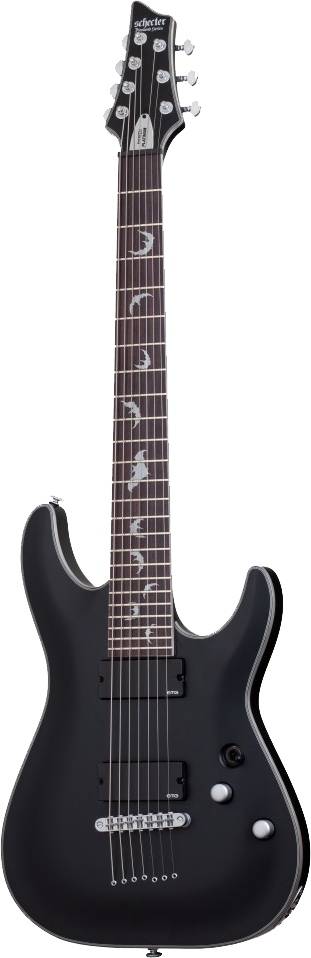 Электрогитара SCHECTER Damien Platinum-7 SBK, 7 струн, 24 лада, Satin Black