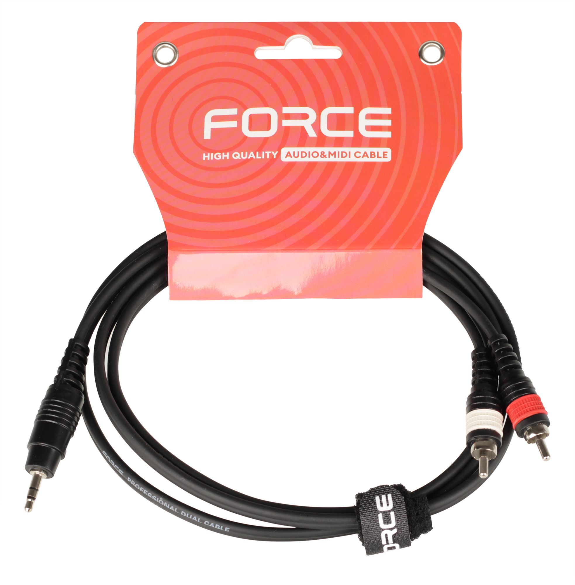 Кабель аудио FORCE FLC-10/1.5, 1/8" TRS mini Jack — 2×RCA, 1.5 м