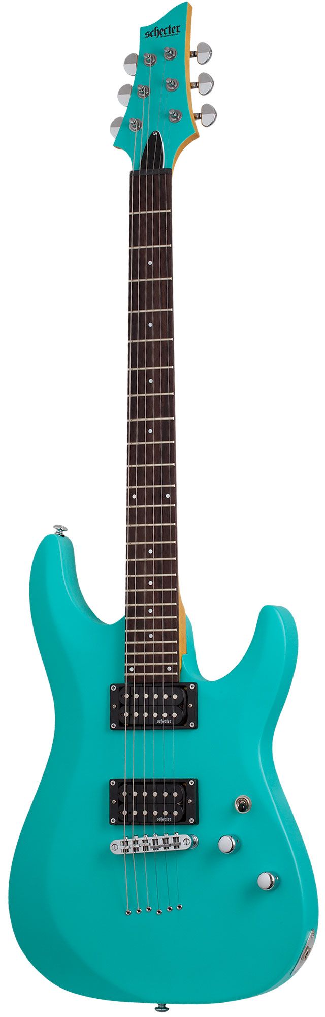 Электрогитара SCHECTER C-6 DELUXE SAQUA, 6-струнная, липа/клен/палисандр, 24 лада