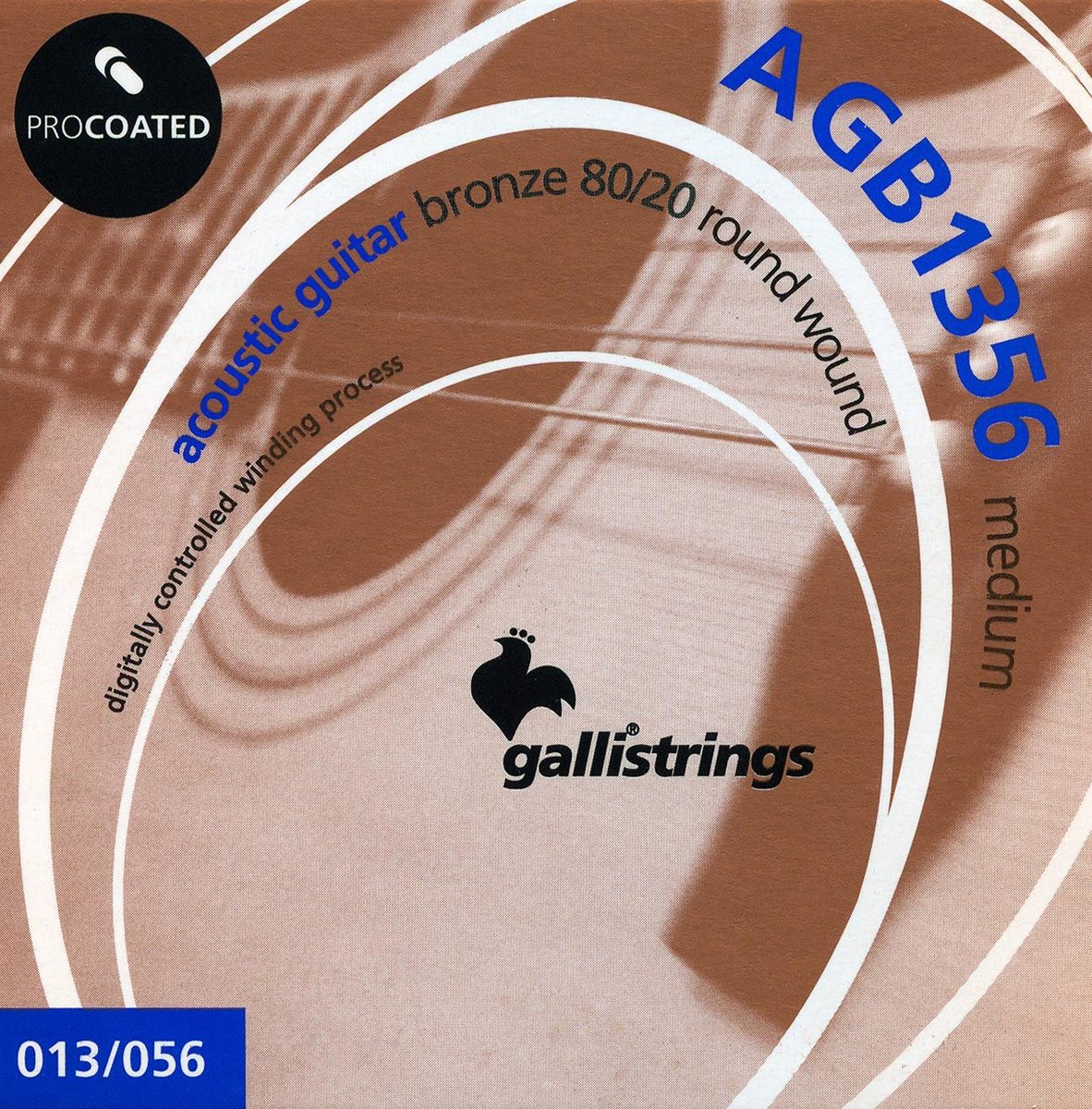 Комплект струн GALLI STRINGS AGB1356 для акустической гитары, 13-56