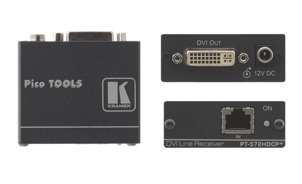 Приёмник Kramer PT-572HDCP+ DVI из витой пары (TP), с адаптером питания