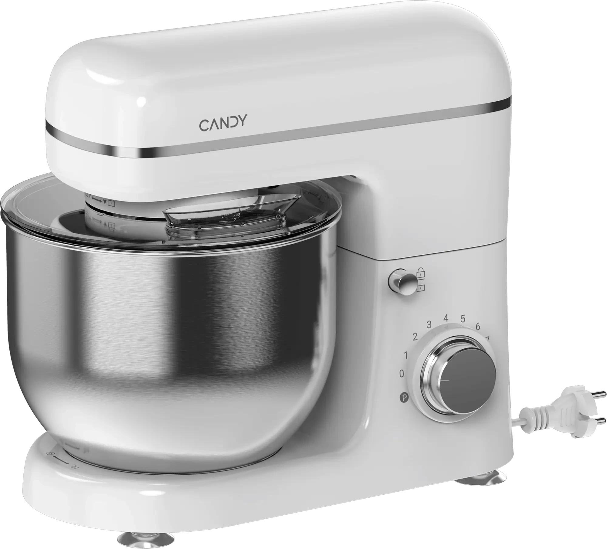 Миксер планетарный Candy CM-502, 600 Вт, чаша 5.3 л, 8 скоростей