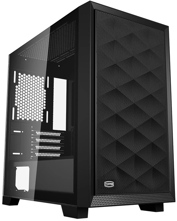 Корпус ПК PCCOOLER C3D310-BKP0-GL, mATX, Mini Tower, без БП, черный