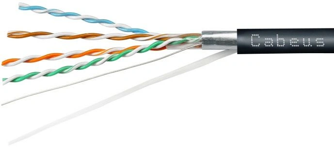 Кабель витая пара Cabeus FTP-4P-Cat.5e-SOLID-OUT-PE-UV-100, FTP, Cat.5e, внешний, 100 м