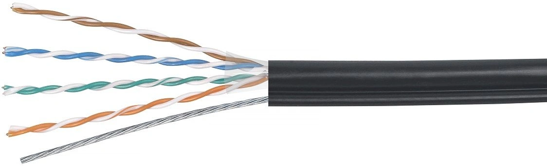 Кабель Cabeus UTP-4P-Cat.5e-SOLID-OUT-PE-UV-100, кат.5e U/UTP, 4 пары 24AWG, PE+UV, 100 м