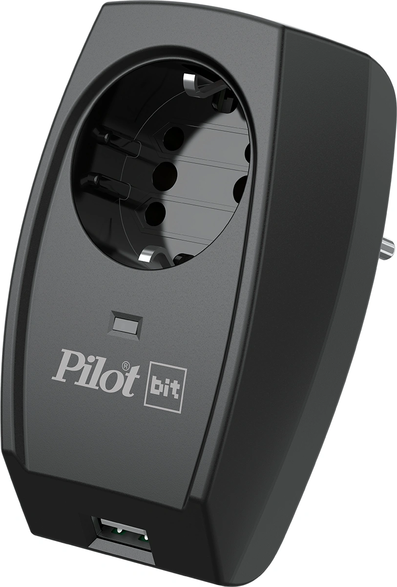 Сетевой фильтр PILOT 192 Bit (USB), 1 розетка, 16 А, 3500 Вт