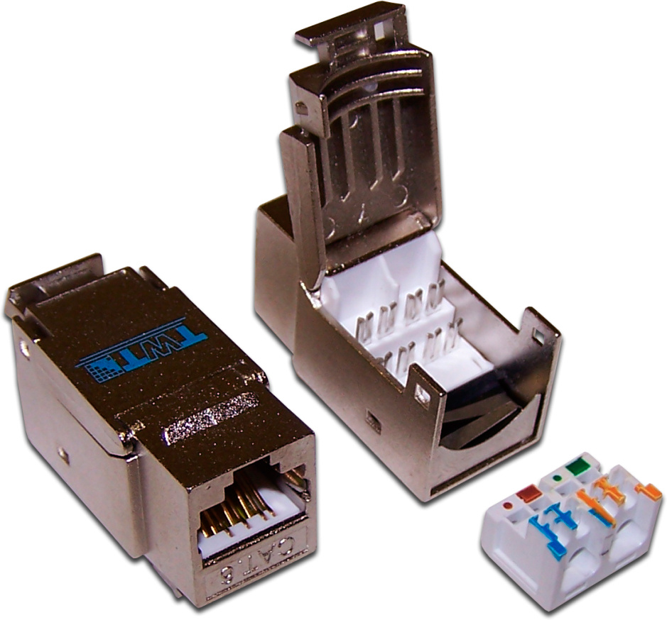 Модуль LANMASTER TWT-OK45STP/6-WH, Keystone RJ45, Cat.6, STP, белый