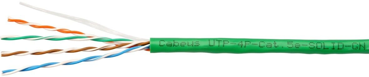 Кабель витая пара Cabeus UTP-4P-Cat.5e-SOLID-LSLTx-GN, UTP, Cat.5e, 305м