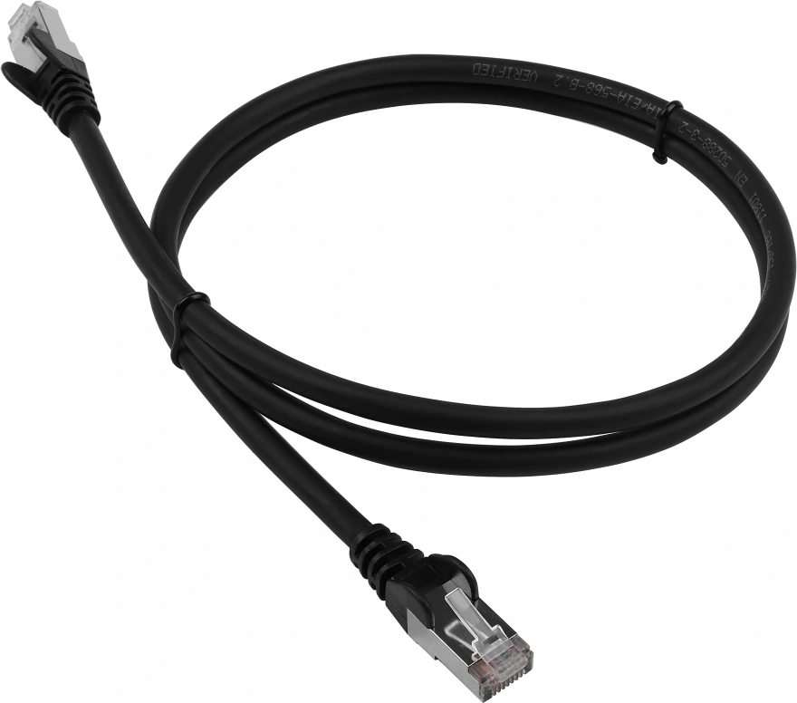 Патч-корд LANMASTER LAN-PC45/S6-10-BK, FTP cat.6A, RJ45, 10м, LSZH, черный