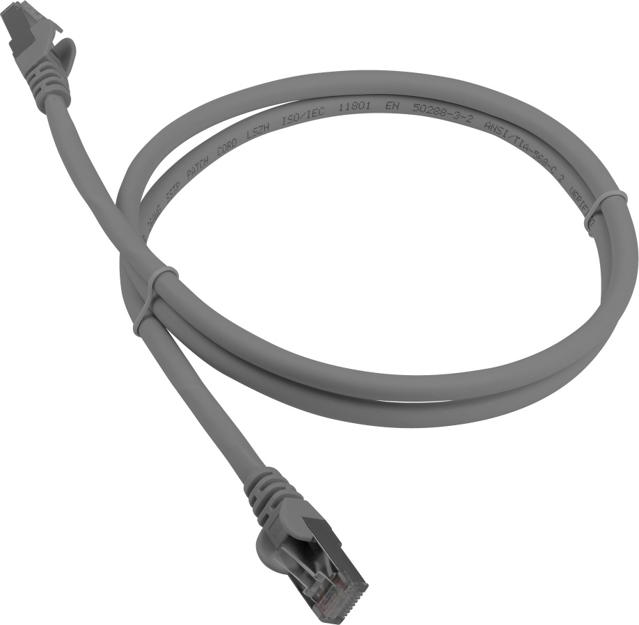 Патч-корд LANMASTER LAN-PC45/S6A-7.0-GY, FTP кат.6A, 4 пары, 7 м, LSZH, серый