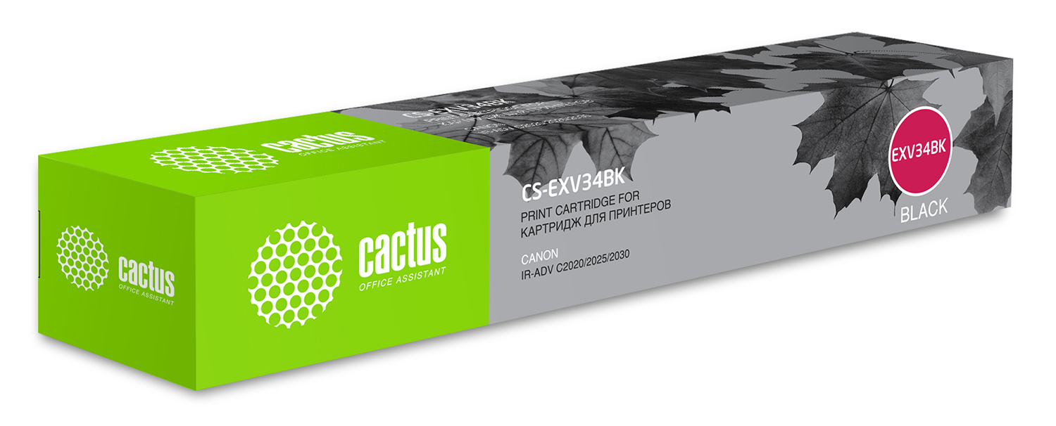 Картридж Cactus CS-EXV34BK, черный, 23000 страниц, с чипом, для Canon iR Advance