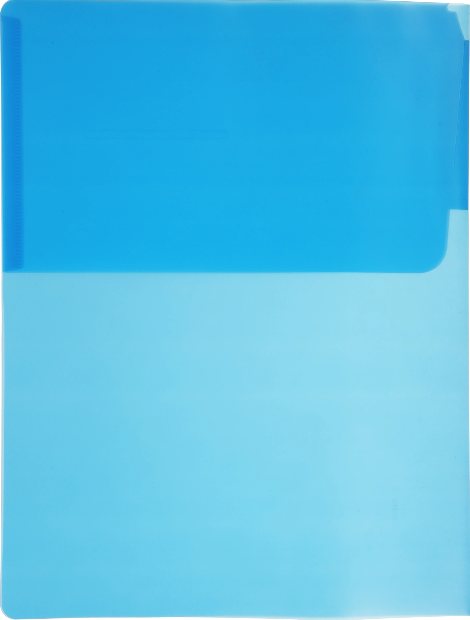 Папка-уголок Бюрократ -E570BLU, A4, 2 кармана, 0.18 мм, синий