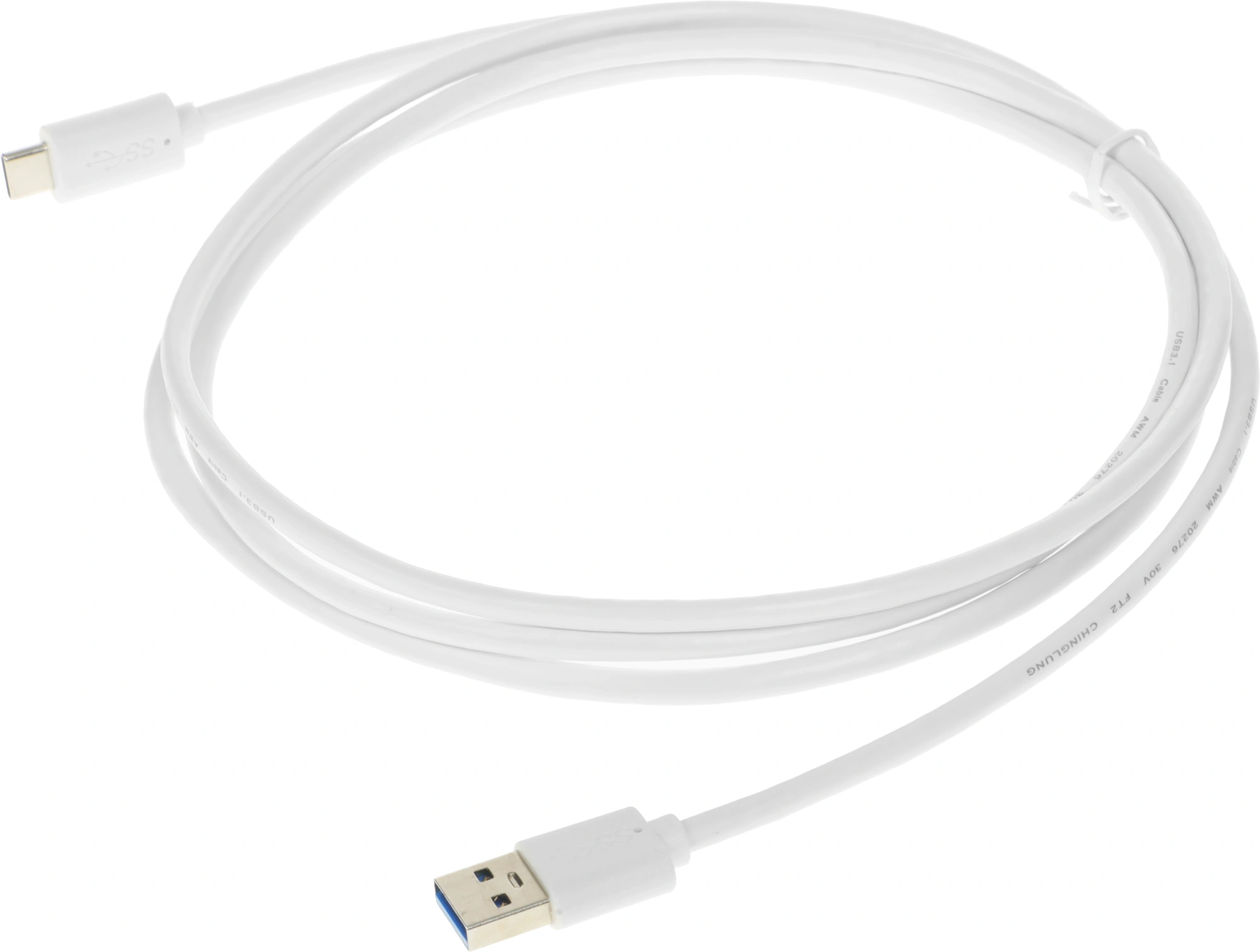 Кабель Buro BHP USB-TPC-1.8W, USB-A — USB Type-C, 1.8 м, белый