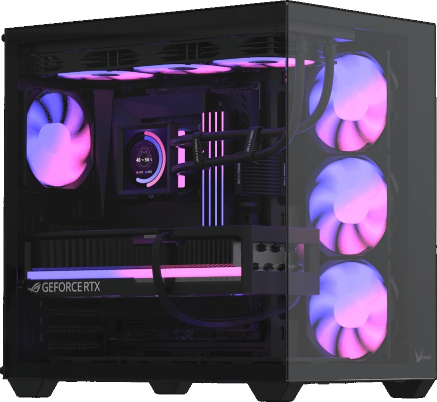 Корпус Formula V Crystal Z2 Plus Black AR V2, Midi-Tower, ATX, 4x120 мм ARGB