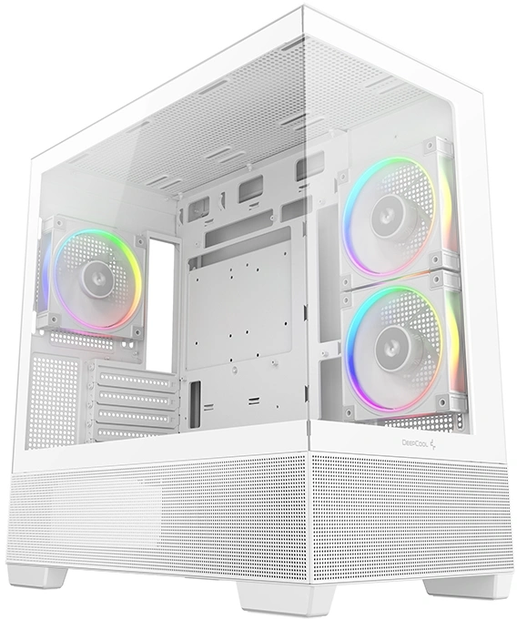 Корпус Deepcool CG380 3F WH, Micro ATX/Mini-ITX, 3×120 мм ARGB, USB Type-C, белый