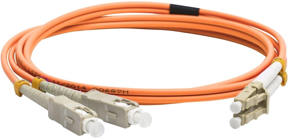 Патч-корд оптический Lanmaster LAN-2LC-2SC/OM4-5.0, LC-SC, OM4, LSZH, 5 м