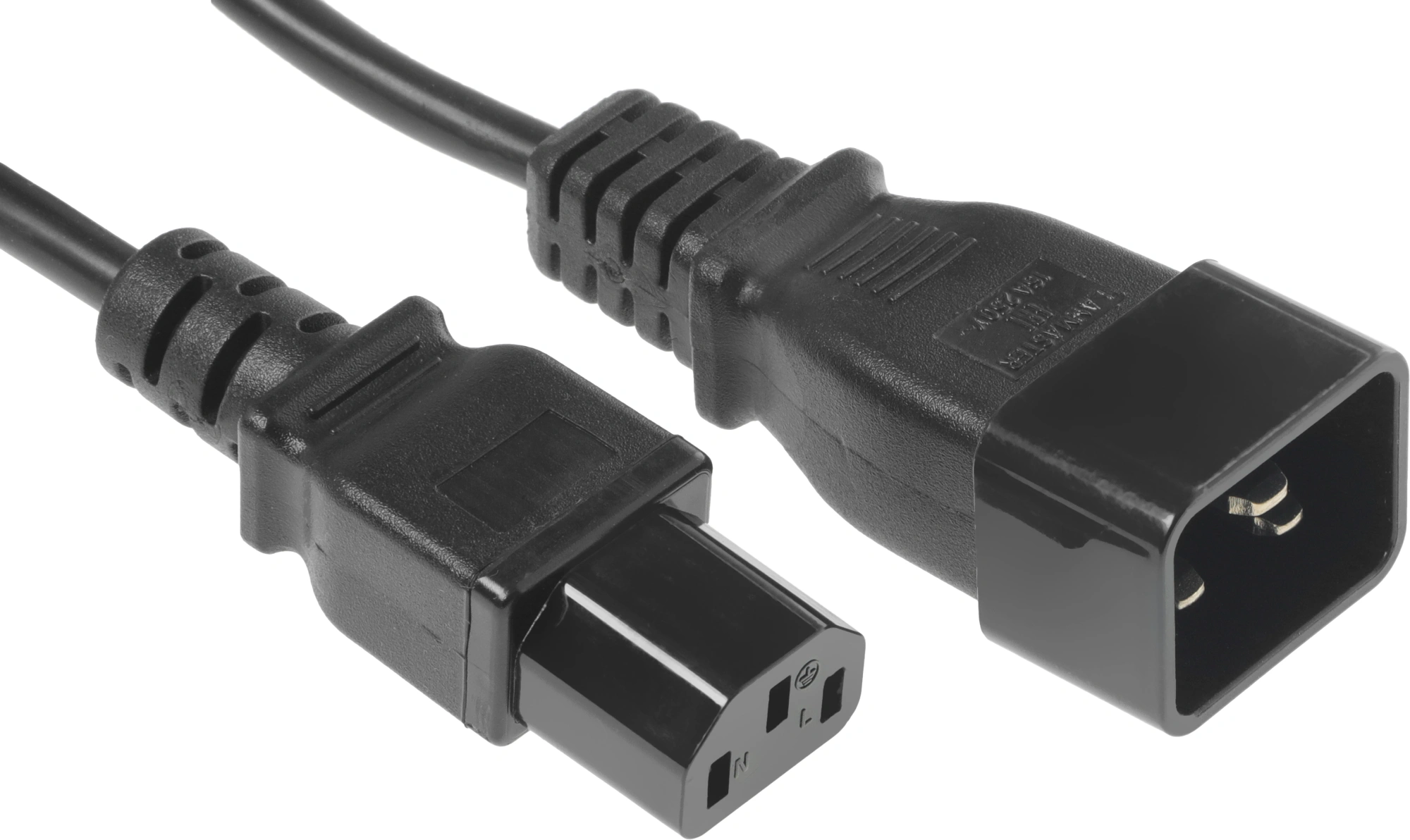 Кабель питания Lanmaster LAN-PP13/20-3.0-BK, C13-C20, 3м, 10А