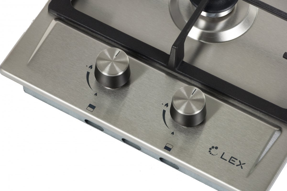 Газовая панель Lex CHAO000218, GVS 321 Inox, 2 конфорки, 4000 Вт