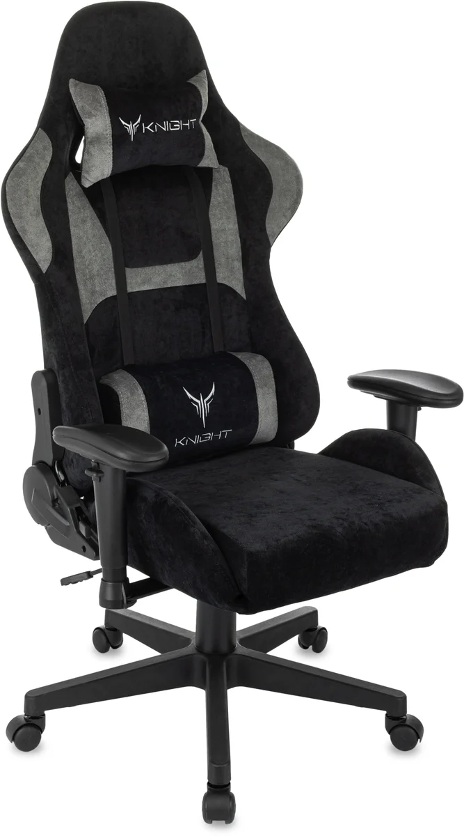 Кресло игровое KNIGHT FLAME BGR, ткань, 2D-подлокотники, до 120 кг