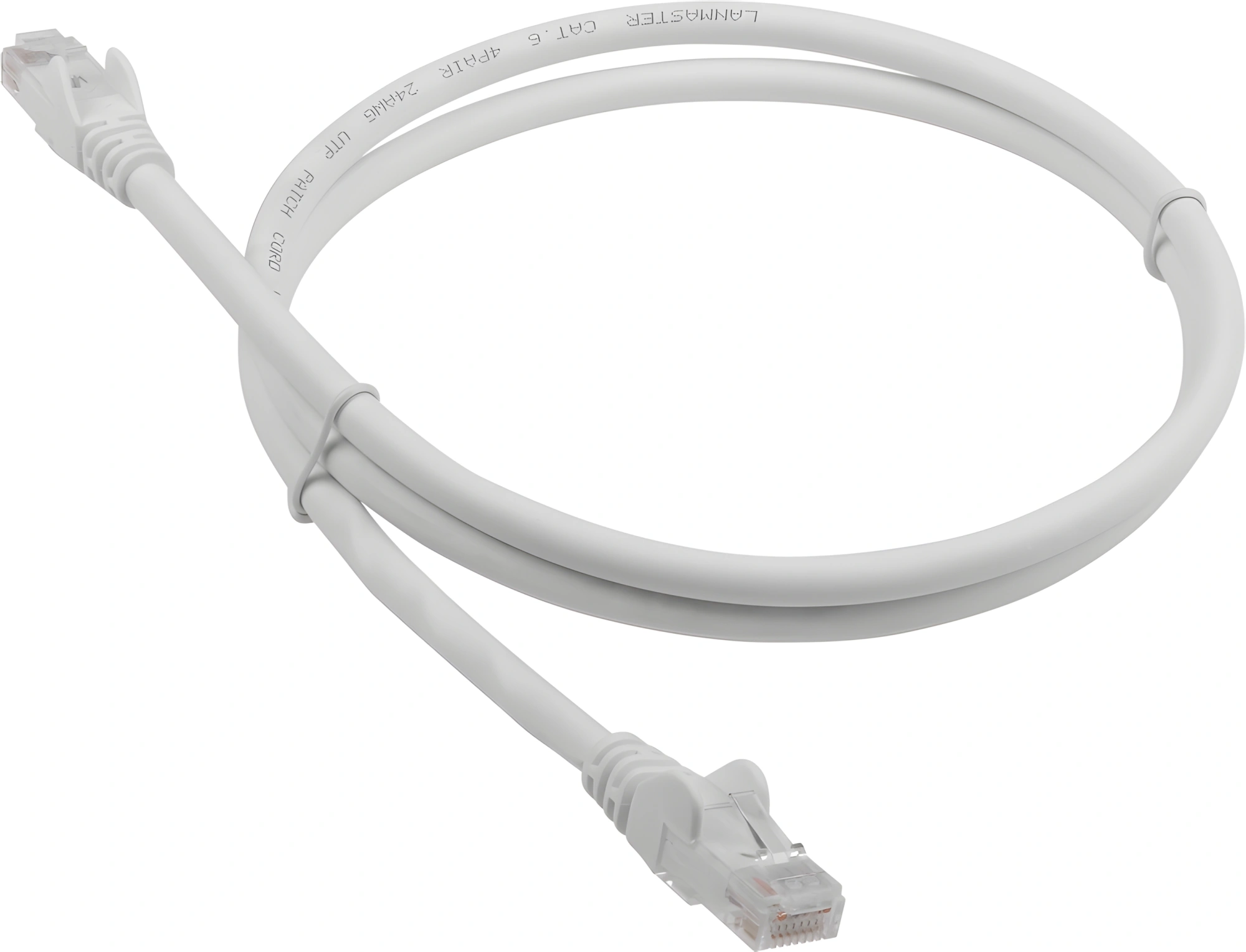 Патч-корд LANMASTER LAN-PC45/U6-2.0-GY, UTP кат.6, RJ-45–RJ-45, 2 м, серый