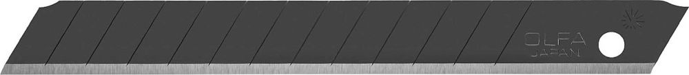 Лезвия OLFA OL-ABB-50B сегментированные BLACK MAX, 9×80×0,38 мм, 13 сегментов, 50 шт