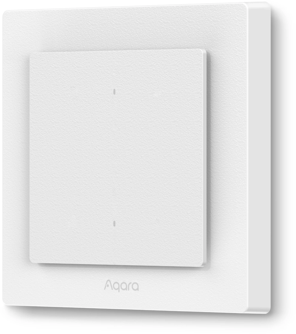 Умный выключатель Aqara H2 WS-K07D, 2 клавиши, Zigbee/Thread, до 1920 Вт, белый