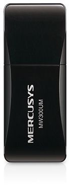 Wi-Fi адаптер Mercusys MW300UM, N300, USB 2.0, 2,4 ГГц