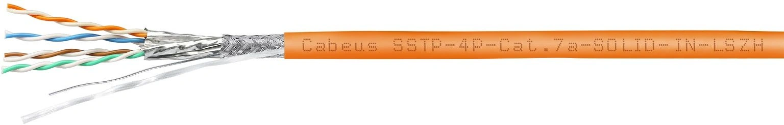 Кабель Cabeus SSTP-4P-Cat.7a-SOLID-IN-LSZH, S/FTP, кат. 7a, 4 пары, 305 м
