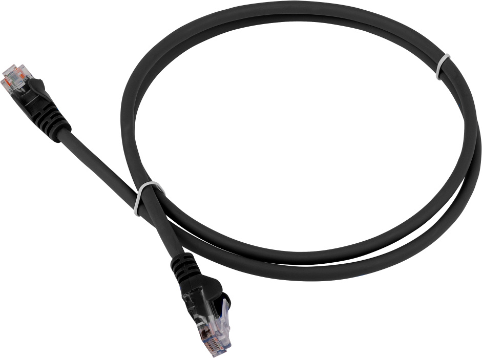 Патч-корд LANMASTER LAN-PC45/U6-3.0-BK, UTP кат.6, 4 пары, 3 м, LSZH, черный