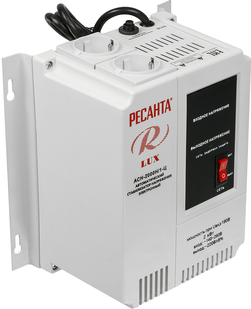 Стабилизатор напряжения Ресанта АСН-2000Н/1-Ц, 2 кВА, однофазный, 220 В