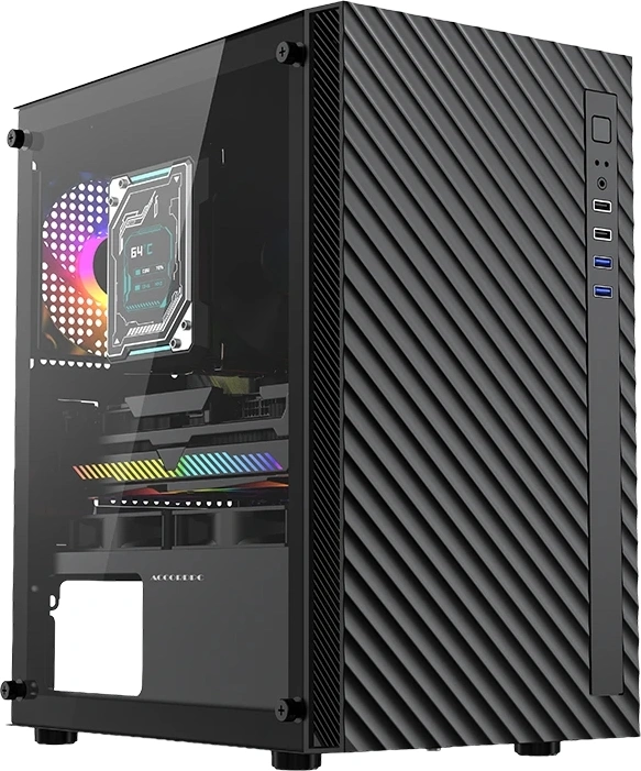 Корпус Accord ACC-508, mATX, без БП, черный