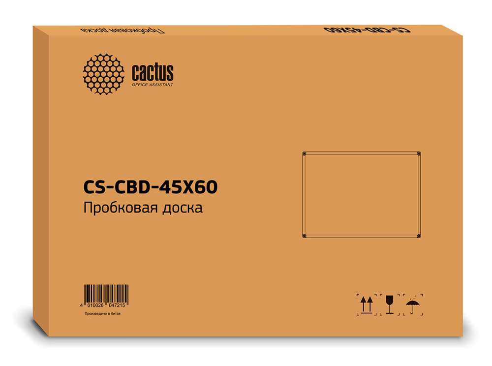 Доска для объявлений Cactus CS-CBD-45X60, пробковая, 45×60 см, алюминиевая рама