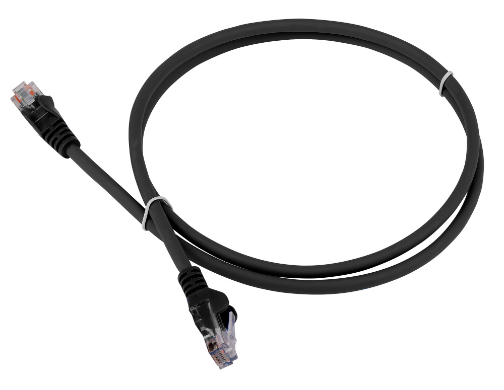 Патч-корд LANMASTER LAN-PC45/U5E-3.0-BK, UTP кат.5e, 4 пары, 3 м, LSZH, чёрный