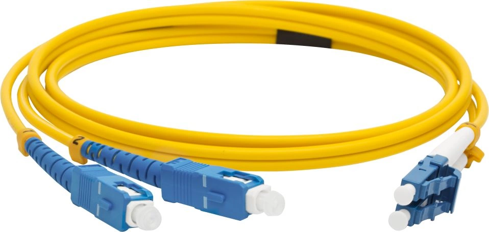 Патч-корд оптический LANMASTER LAN-2LC-2SC/SU-15, LC–SC, OS2, 15 м, LSZH