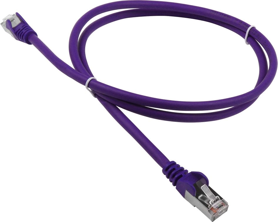 Патч-корд LANMASTER LAN-PC45/U5E-2.0-VI, UTP кат.5E, 2 м, RJ-45–RJ-45, LSZH, фиолетовый