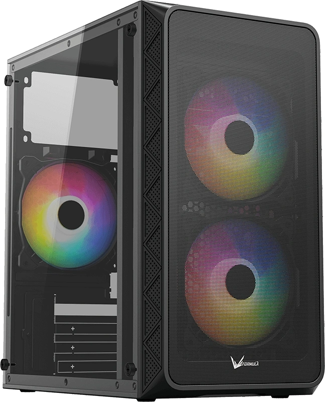 Корпус Formula V Air Mesh G4 Plus Black AR, mATX, Mini-Tower, 3×120 мм ARGB