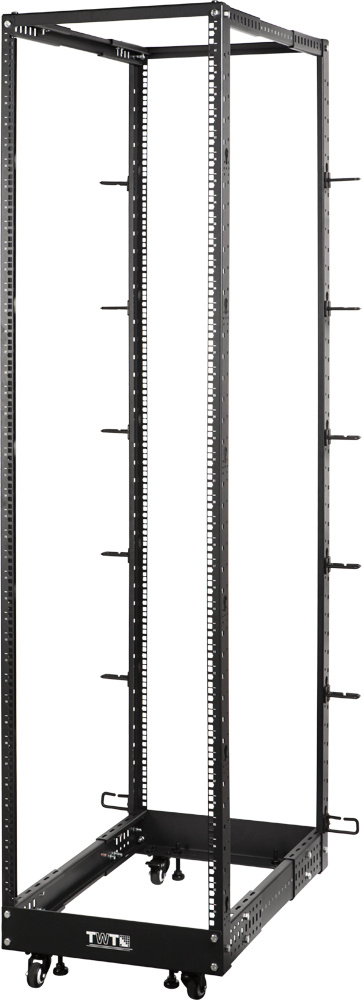 Стойка двухрамная LANMASTER TWT-RACK2-48U-LT-ADJ, 48U, глубина 560-1020мм, черная