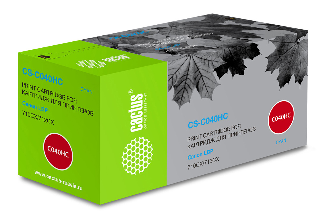 Картридж Cactus CS-C040HC, голубой, 10000 страниц, для Canon LBP 710CX/712CX i-SENSYS