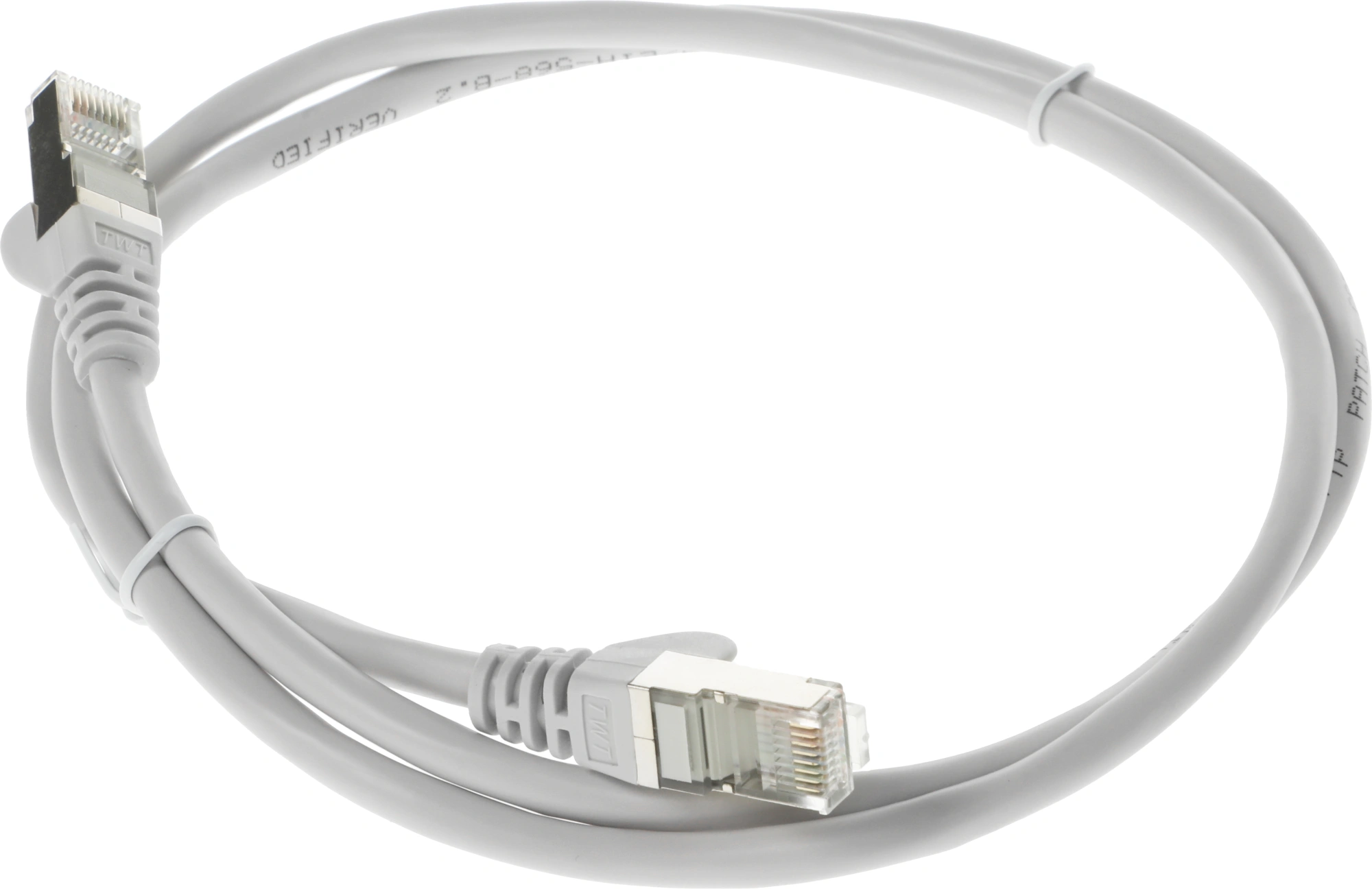 Патч-корд LANMASTER TWT-45-45-1.0/S-GY, FTP, кат.5E, RJ-45–RJ-45, 1 м, серый