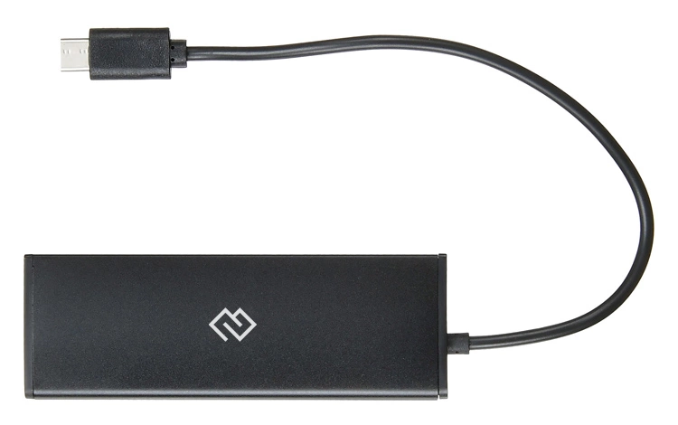 USB-концентратор Digma HUB-4U2.0-UC-B, USB-C, 4×USB 2.0, пассивный