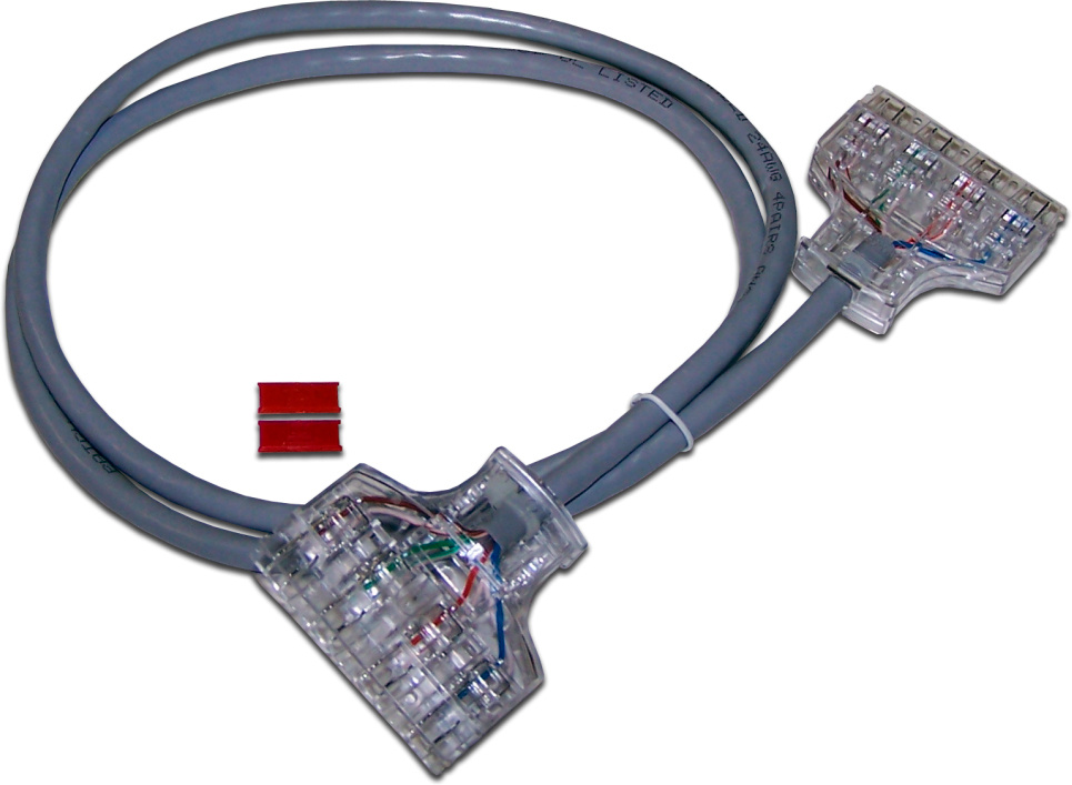 Патч-корд Lanmaster LAN-P4-P4-2.0/6, 110–110, 1 пара, кат. 6, 2 м