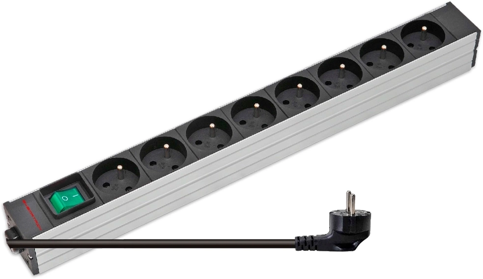 Блок PDU Sysmatrix PD 0804.019, 8×Schuko, 10A, 1.8м