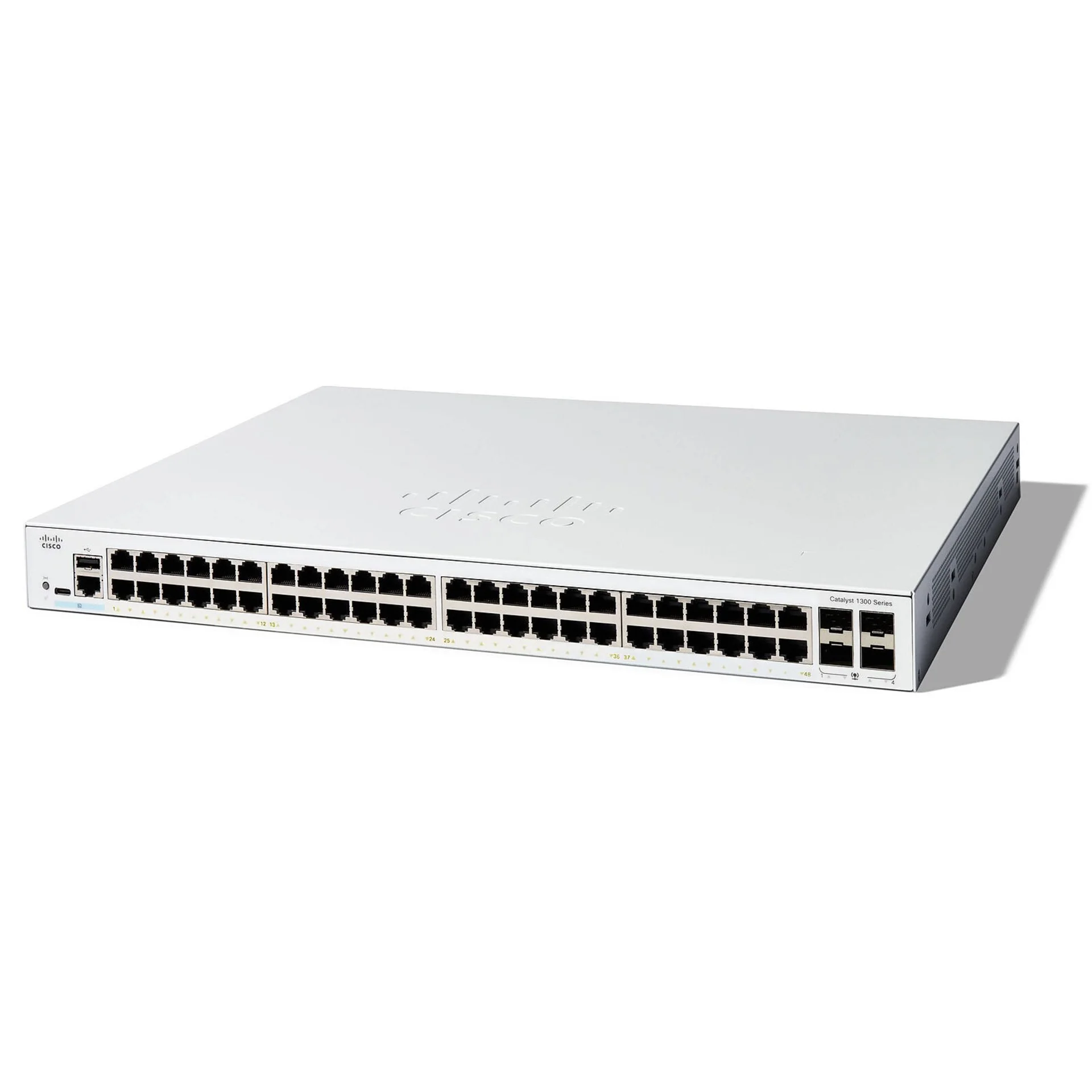 Коммутатор Cisco Catalyst C1300-48T-4G, 48×1GbE, 4 слота SFP, L3, 1U