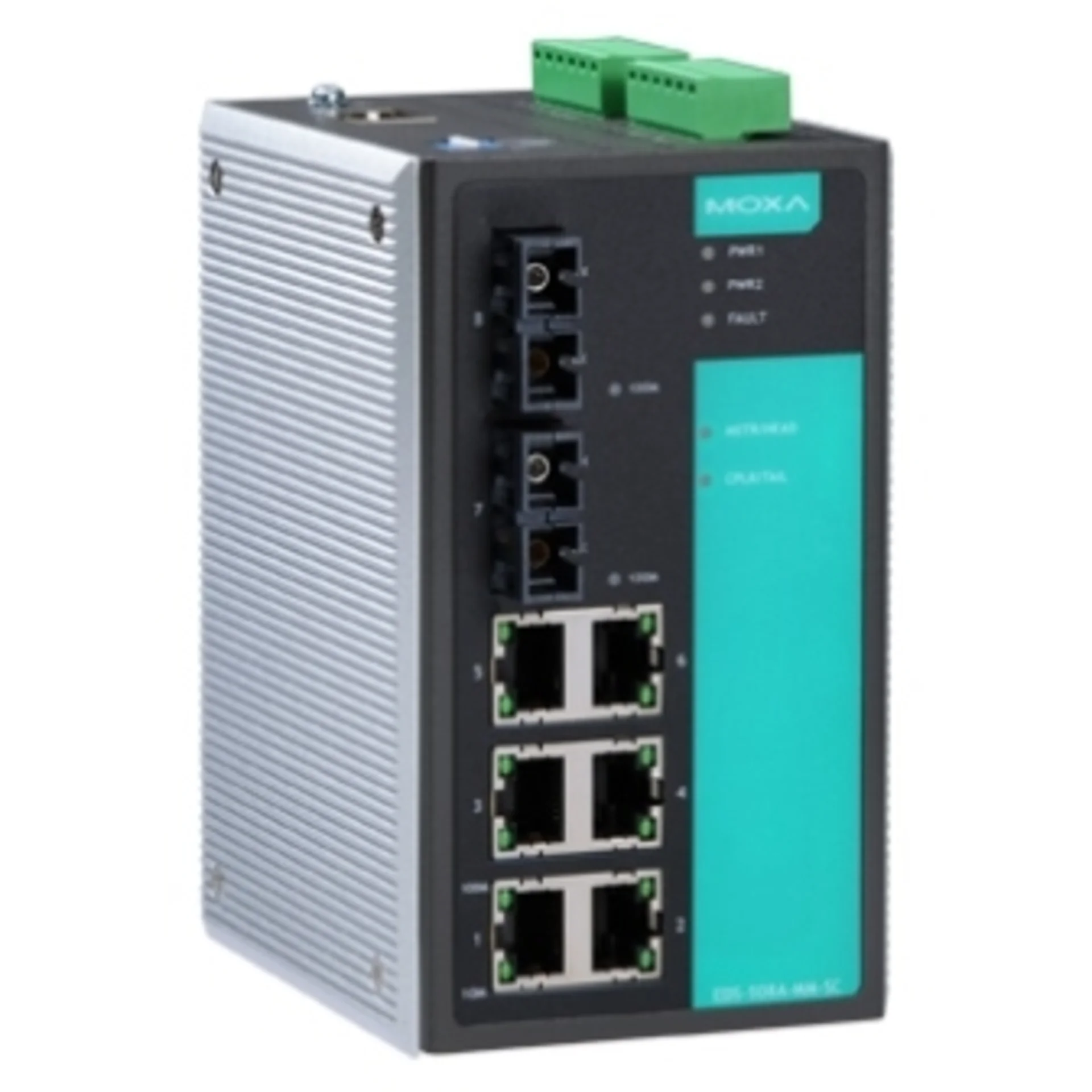 Коммутатор MOXA EDS-508A-MM-SC, 6×10/100BaseTX, 2×100BaseFX MM, SC