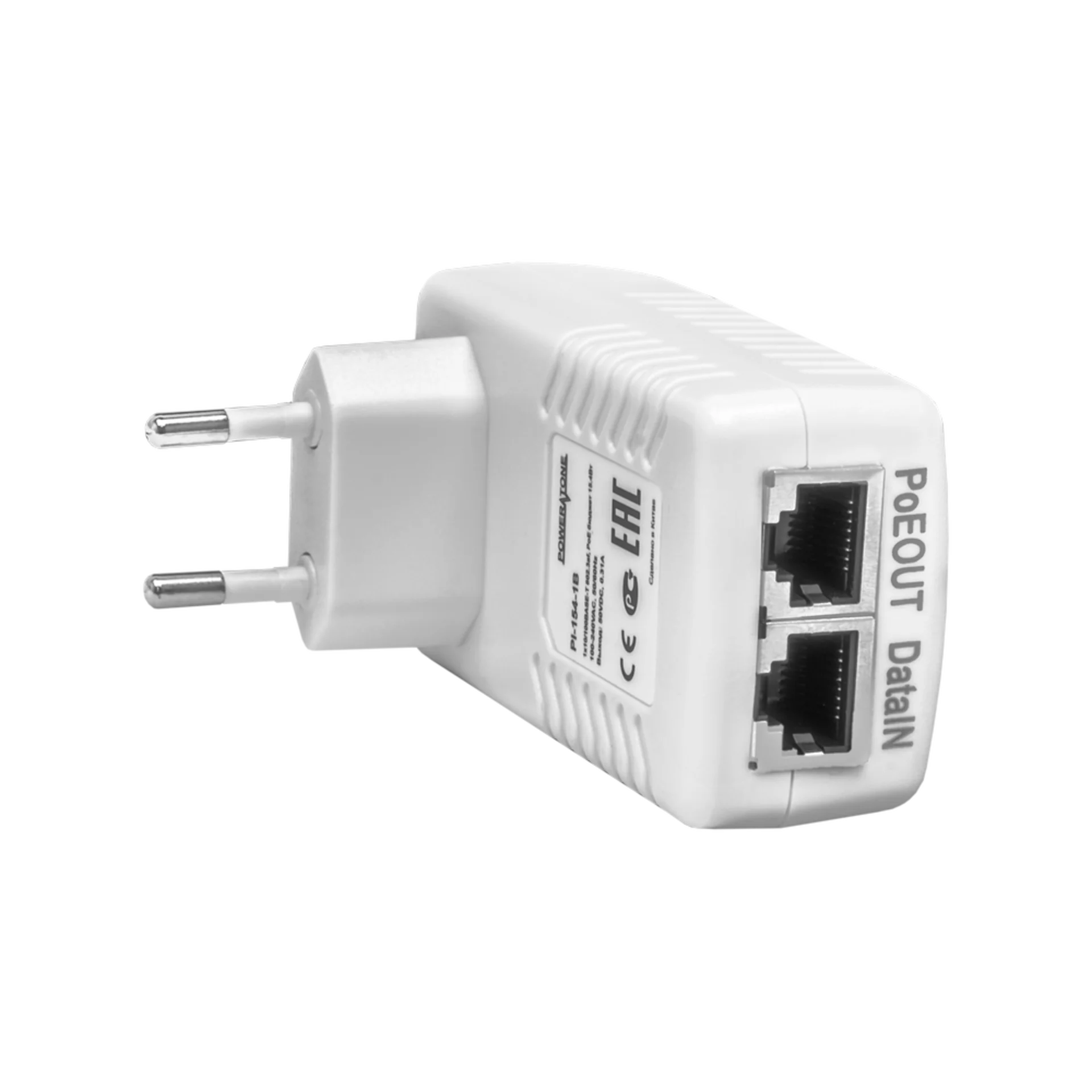 PoE инжектор Powertone PI-154-1B, 1×FE, 802.3af, 15.4Вт
