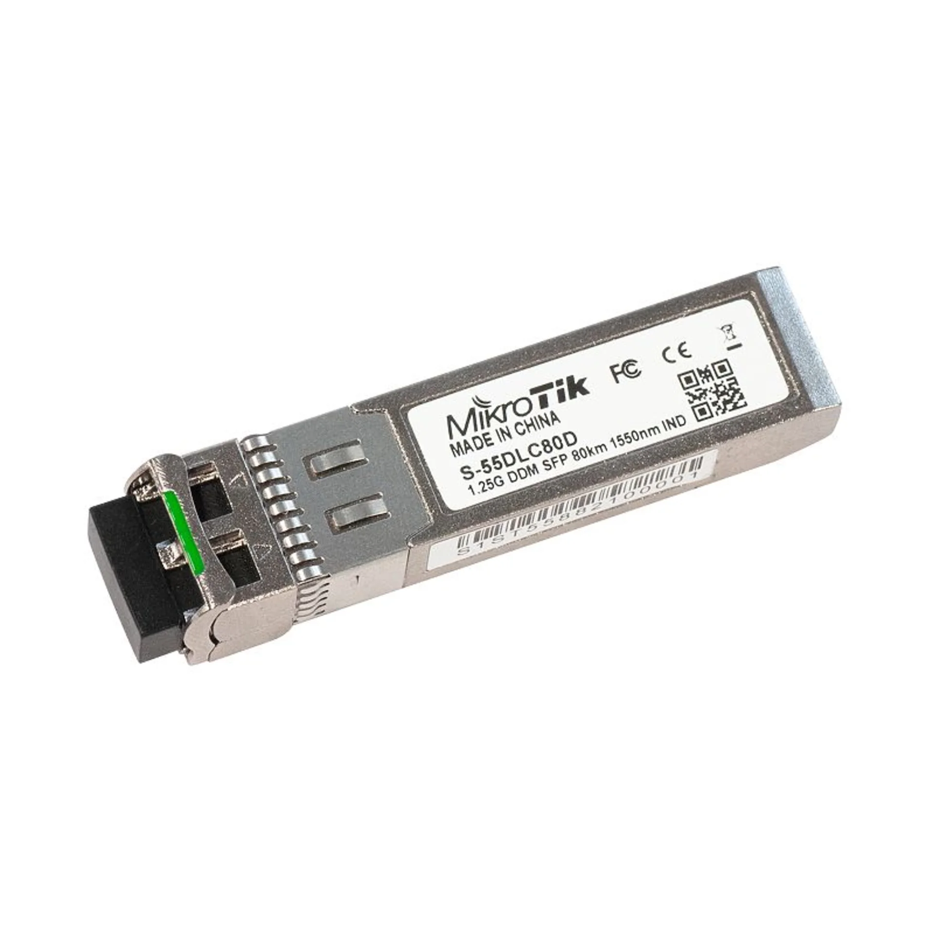 Трансивер MIKROTIK S-55DLC80D, SFP, 1.25G, SM, 80 км, 1550 нм, LC