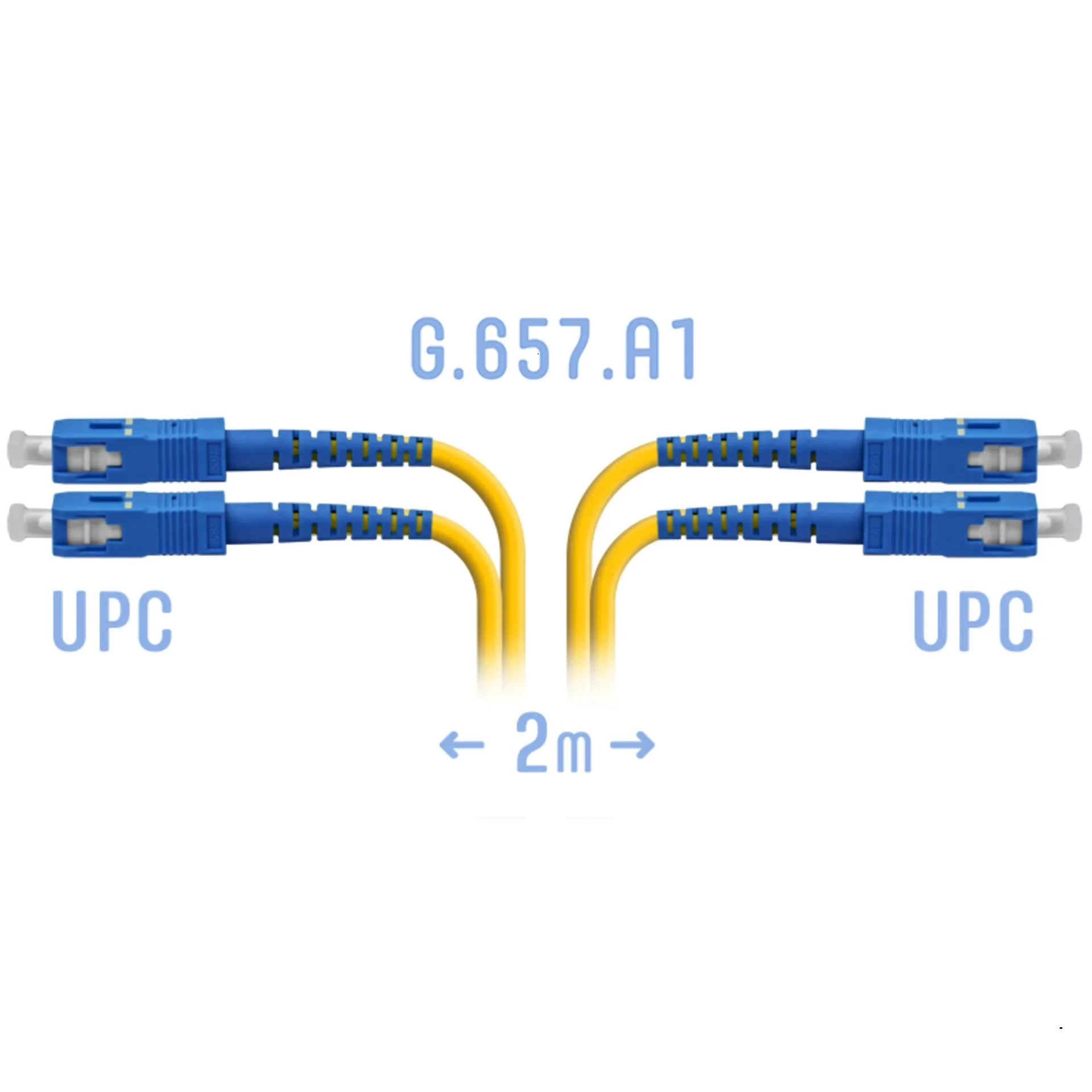 Патчкорд оптический SNR SNR-PC-SC/UPC-DPX-A-2m, SM Duplex, SC/UPC, 2м
